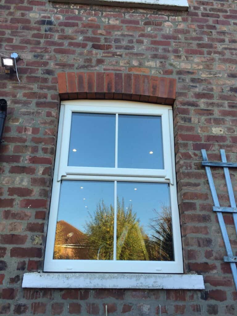 Accoya window with mock sash horn