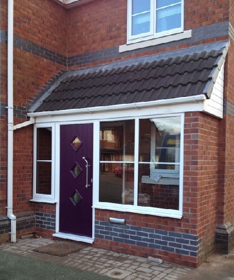 Aubergine composite door