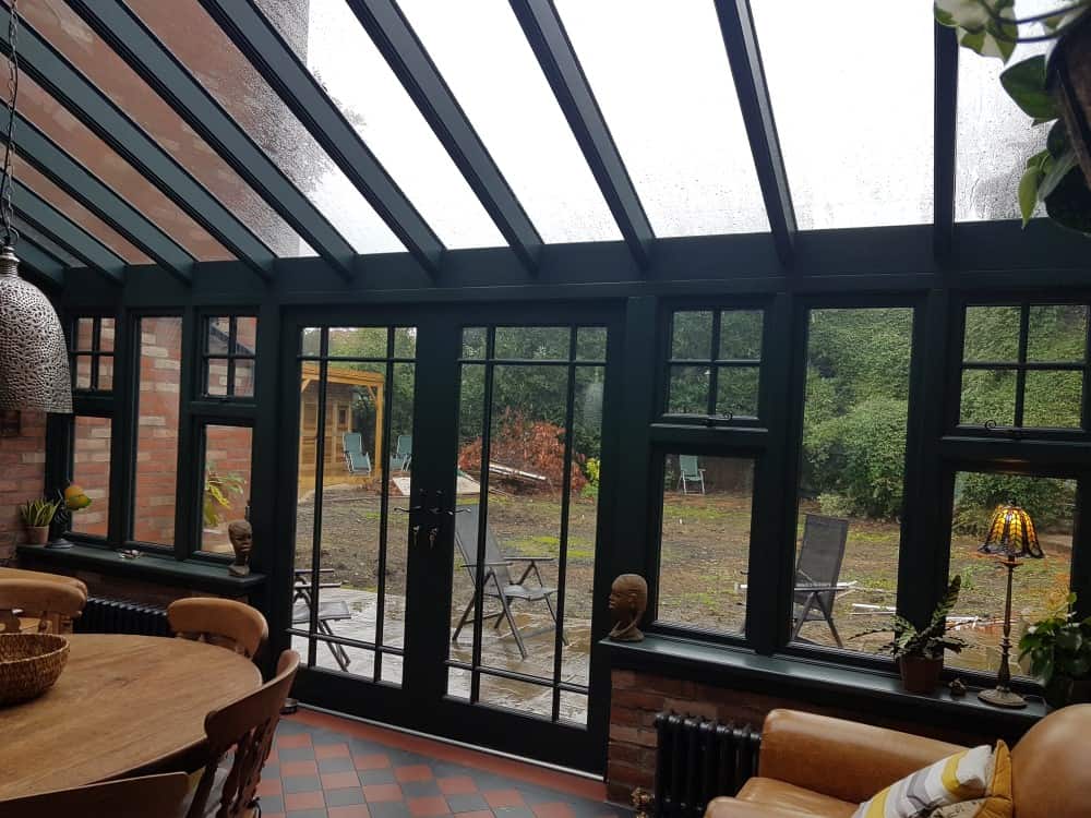 inside a black Conservatory