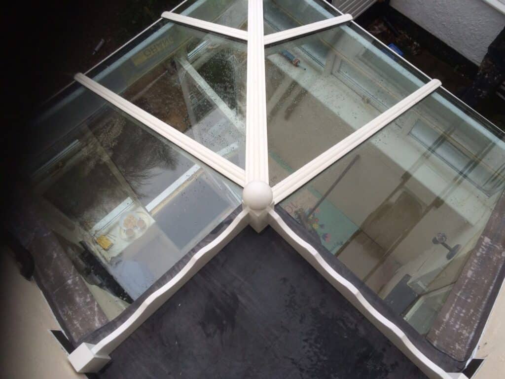 Conservatory glass roof replacement