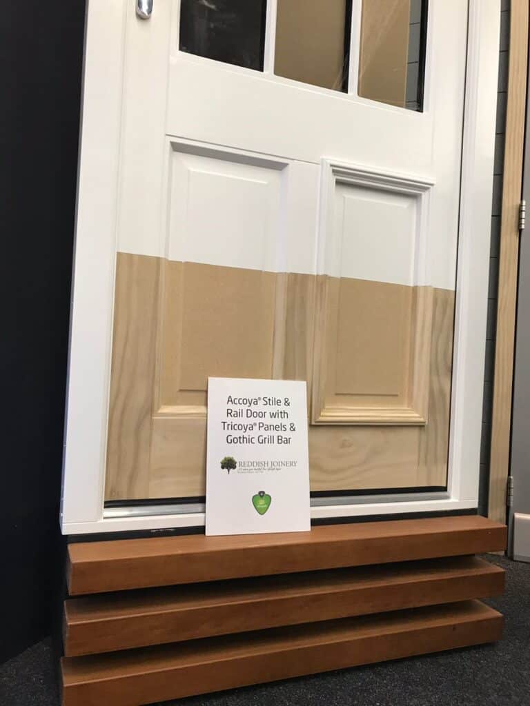 Accoya door in the showroom