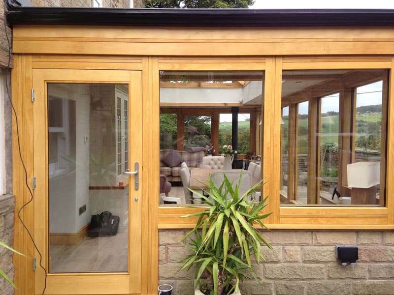 Oak effect Accoya conservatory door