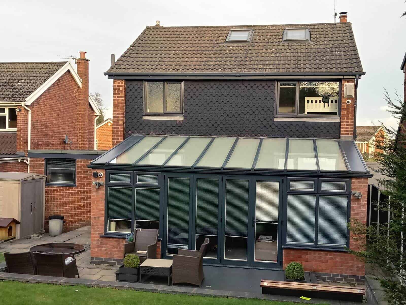 Grey uPVC conservatory