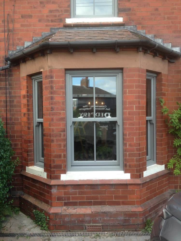 Light grey Accoya sash windows