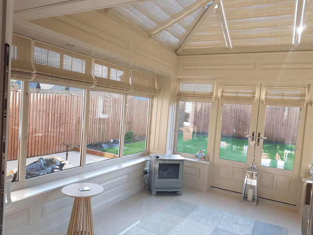 Orangery with decorative panels