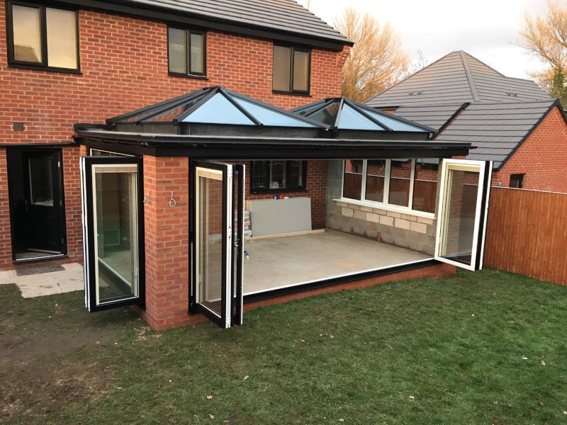 Orangery with bi-folding doors