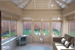 A timber orangery's decorative panels