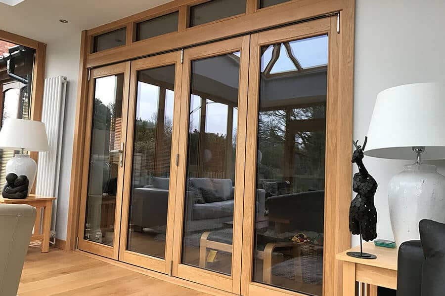 Timber bifold doors