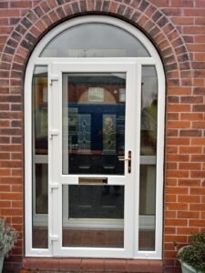 uPVC door with glass