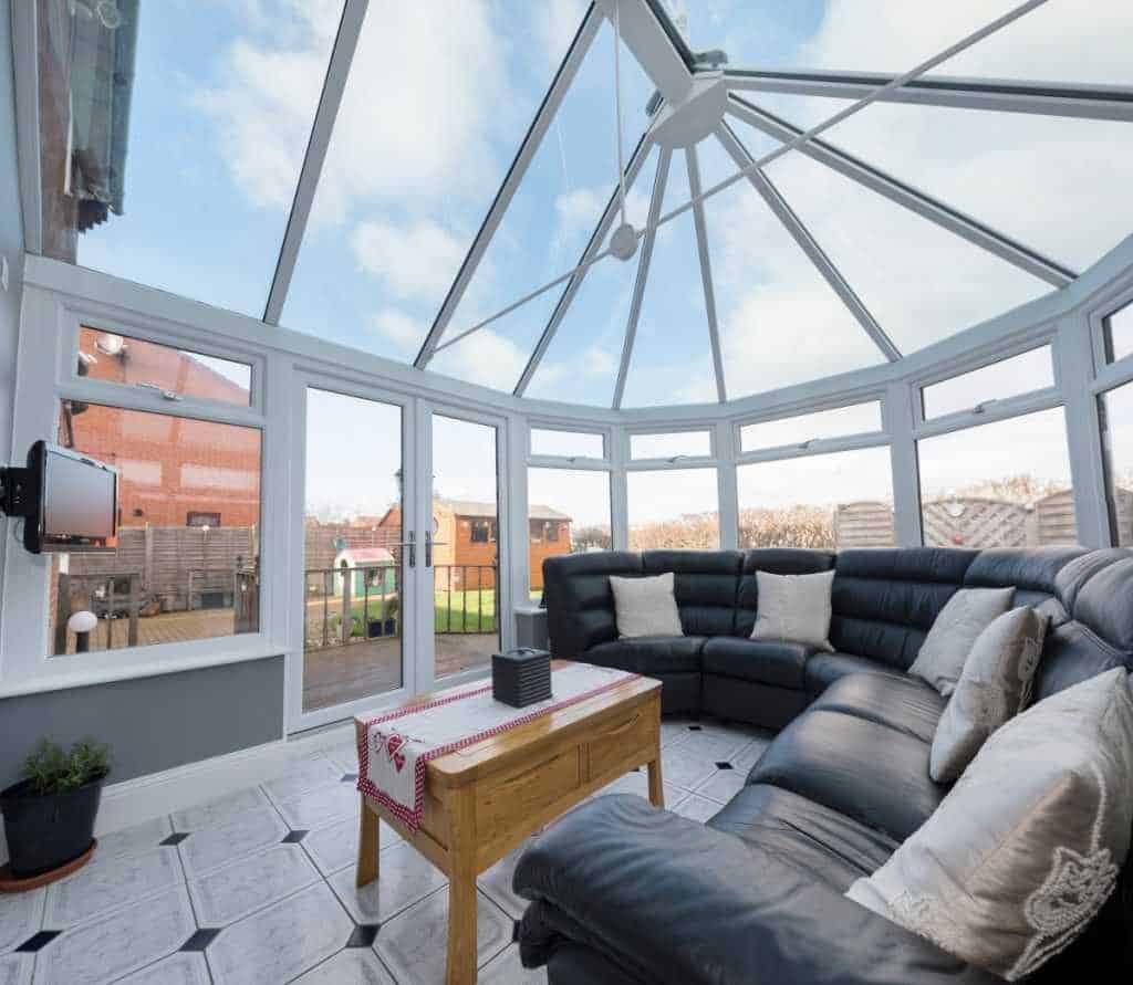 Ultradrame glass roof conservatory