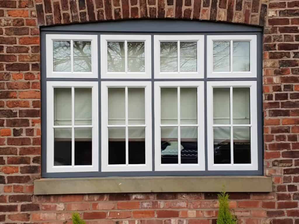 White & Black Timber Window