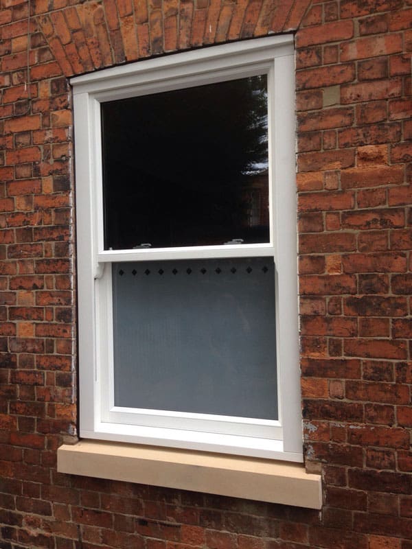 Single timber sliding sash window