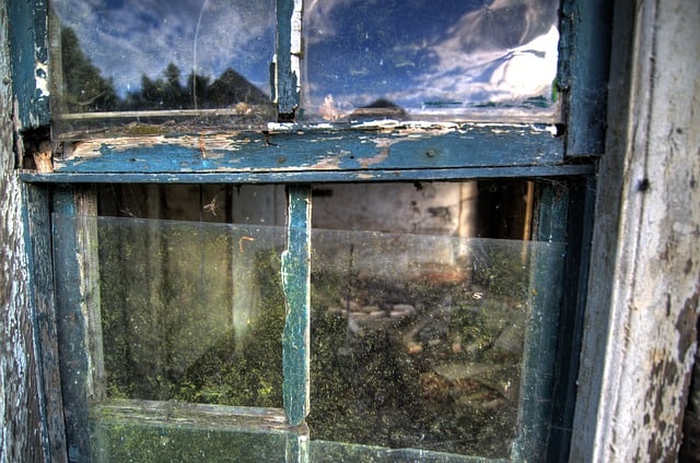 Window in a state of disrepair