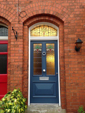 Blue Accoya front door