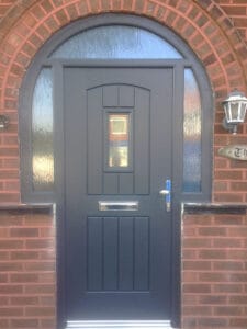 Black traditional composite door