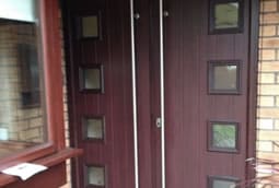 Rosewood composite front door with double doors
