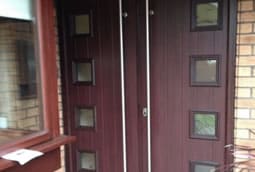 Rosewood composite front door with double doors