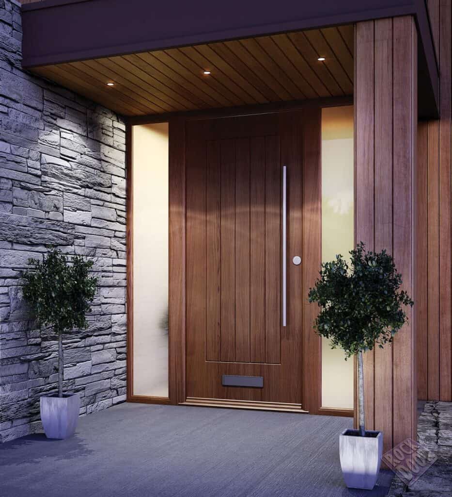 Light oak composite door rockdoor