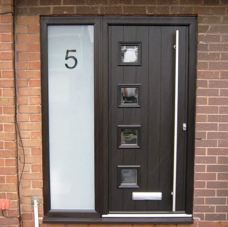 Modern black composite door