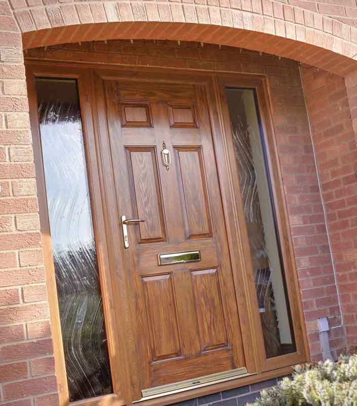 timber effect entrance door