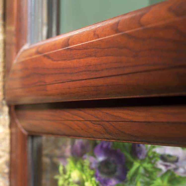 Oak effect windows