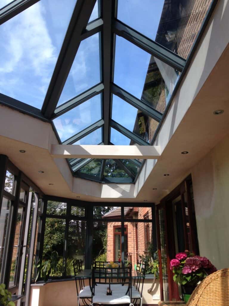 Modern orangery lantern roof