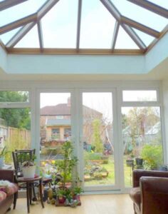 Timber orangery with lantern roof