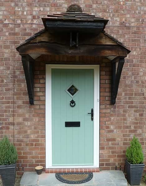 sage green composite door