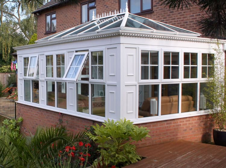 White uPVC Edwardian conservatory