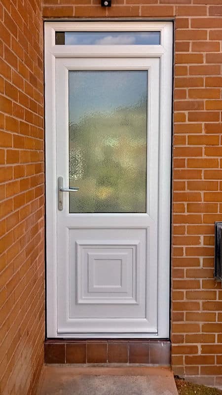 White uPVC front door