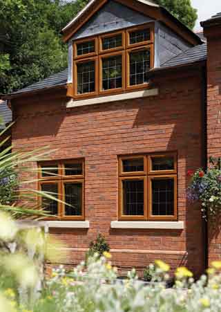 upvc windows in oak effect